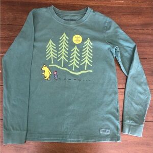 Life Is Good Kids Forest Green Long Sleeve Tee Size Small